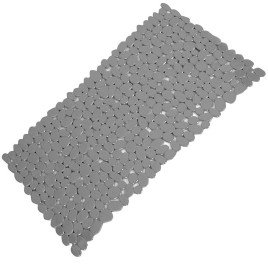 RIVER Non-Slip Bath Mat 35 x 70cm, PVC, gris