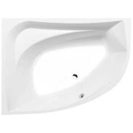 TANYA L Bain Asymétrique avec support. Cadre 160x120x49cm, blanc
