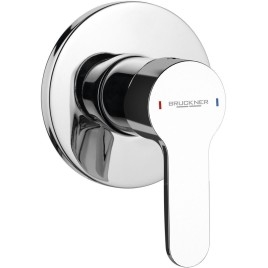 SIEGER Robinet de mélangeur de douche en béton, 1 voie, chrome