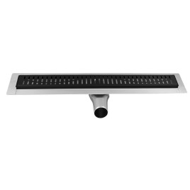 MANUS ONDA drain de sol en acier inoxydable avec grille, L-650, DN50, noir mat