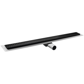MANUS ONDA drain de sol en acier inoxydable avec grille, L-1250, DN50, noir mat