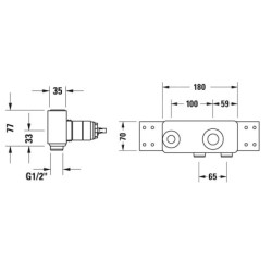 Duravit Accessoires - Corps de base pour mitigeur encastré GK1900002000