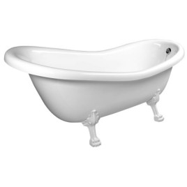 RETRO Freestanding Bath 158x76x71cm, White Legs, White