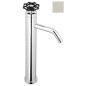 INDUSTRIE Tall Washbasin Robinet de mélange sans déchets Pop Up, (H) 332 mm, nickel/noir