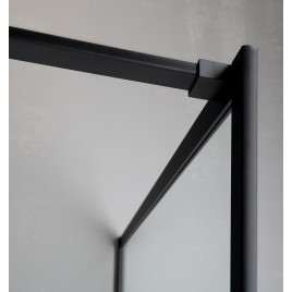 CURE BLACK Profil de barre de support de douche 1400 mm, noir mat