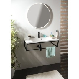 Salle de bain console SKA 90, tapis noir