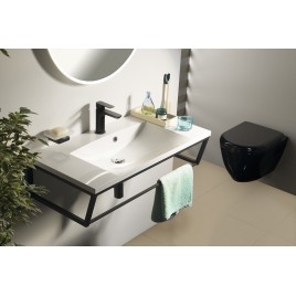 Salle de bain console SKA 90, tapis noir