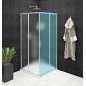SIGMA SIMPLY Porte de douche coulissante pour entrée d'angle 800 mm, verre BRICK