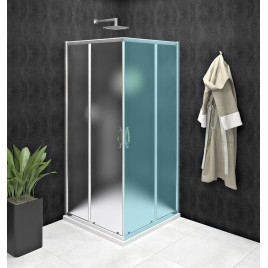 SIGMA SIMPLY Porte de douche coulissante pour entrée d'angle 800 mm, verre BRICK