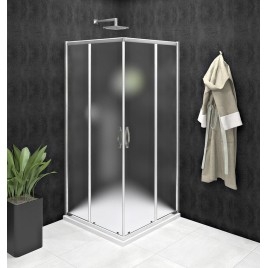 SIGMA SIMPLY Porte de douche coulissante pour entrée d'angle 900 mm, verre BRICK