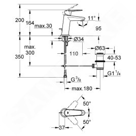 Grohe Eurodisc Cosmopolitan - Mitigeur de lavabo, chrome 23049002