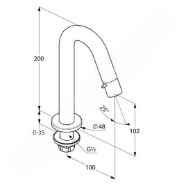 Kludi Bozz - Robinet sur plage, chrome 380160530