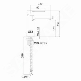 Paffoni West - Mitigeur de lavabo, chrome WS071CR