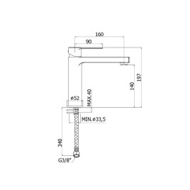 Paffoni West - Mitigeur de lavabo, chrome WS074CR