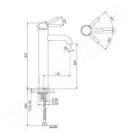 Steinberg 100 - Mitigeur de lavabo, nickel brossé 100 1700 BN
