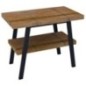 Table de lavabo TWIGA 100x72x50 cm, noir mat/bois neuf