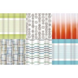 Rideaux de douche 180x200cm, designs vinyl/mix