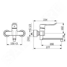 Hansa Clinica - Mitigeur de lavabo, chrome 01536286