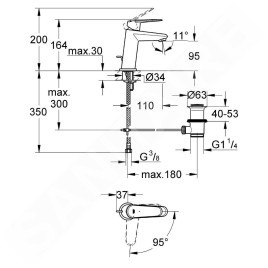 Grohe Eurodisc Cosmopolitan - Mitigeur de lavabo ES, chrome 2338920E