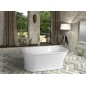 DELONIX Cast Marble Bain de qualité 170x84x61,5cm, blanc