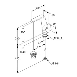 Kludi Ameo - Mitigeur de lavabo, chrome 410250575
