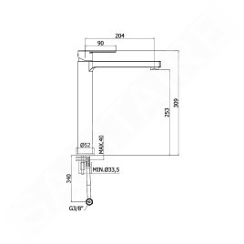 Paffoni West - Mitigeur de lavabo, chrome WS081CR