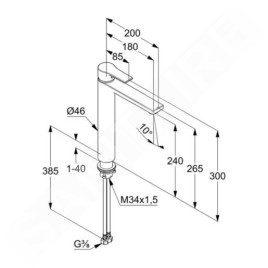 Kludi Zenta SL - Mitigeur de lavabo, chrome 482560565