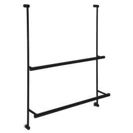 Porte-serviettes de douche 600x730x125mm, mat noir