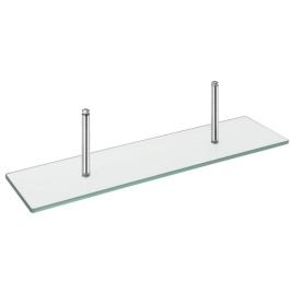 Plateau en verre pour Cabinet Miroir, inc Fixations, 60cm, chrome