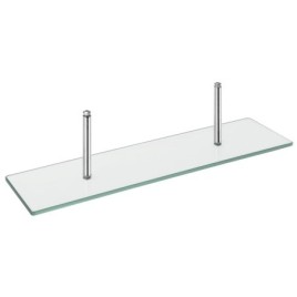 Plateau en verre pour Cabinet Miroir, inc Fixations, 80cm, chrome