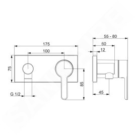 Hansa Designo - Mitigeur de douche encastrable, chrome 44509583