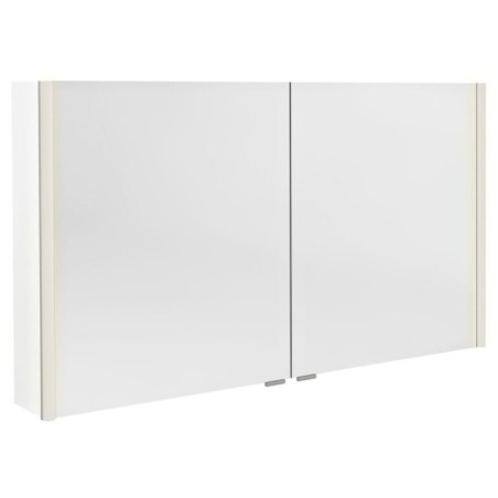 ALIX Armoire avec éclairage LED, 2x portes, 126x70x17,5cm, blanc
