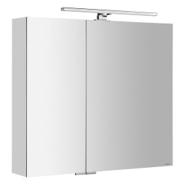 MIRRÓ miroir armoire incl. Lumière LED, 80x70x16cm, blanc