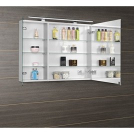 MIRRÓ miroir armoire incl. Lumière LED, 90x70x16cm, blanc
