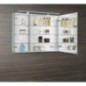 MIRRÓ miroir armoire incl. Lumière LED, 90x70x16cm, blanc