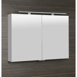 MIRRÓ miroir armoire incl. Lumière LED, 100x70x16cm, blanc