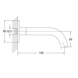 Steinberg 100 - Bec déverseur, noir mat 100 2310 S