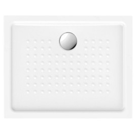 Plateau de douche en céramique rectangulaire 90x72x4,5cm, blanc ExtraGlaze