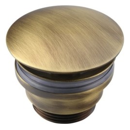 Déchets de lavabo 5/4“, (H) 5-55 mm, grand bouchon/bronze