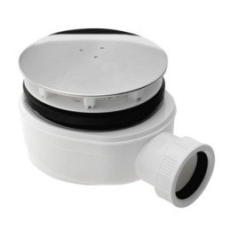Déchet de plateau de douche, Ø 90mm, DN40, couvercle poli en acier inoxydable