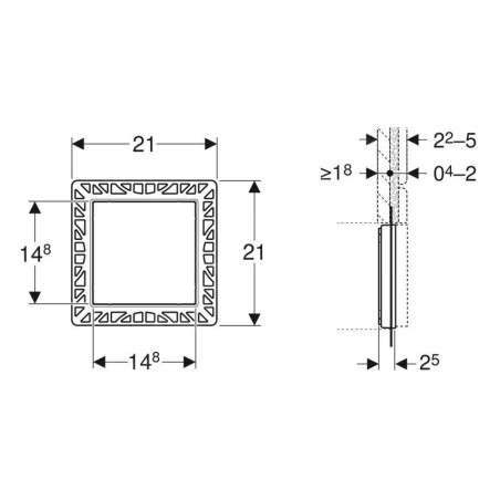 Geberit Accessoires - Plaque de fermeture pour robinetterie de lavabo 116.421.00.1