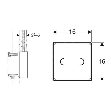 Geberit Accessoires - Couvercle pour plaque de fermeture 244.654.00.1