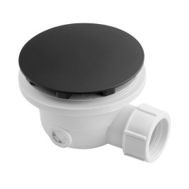 Douche Tray Siphon dia 90mm, noir mat