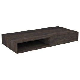 Meuble sous vasque MORIAN 100x14x48cm, chêne noir, à droite