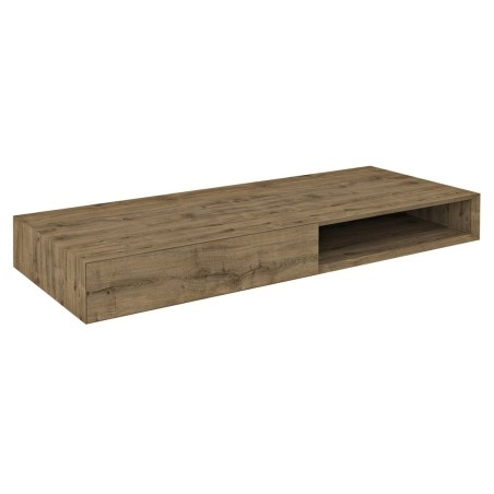 Meuble vasque MORIAN 120x14x48cm, chêne, gauche
