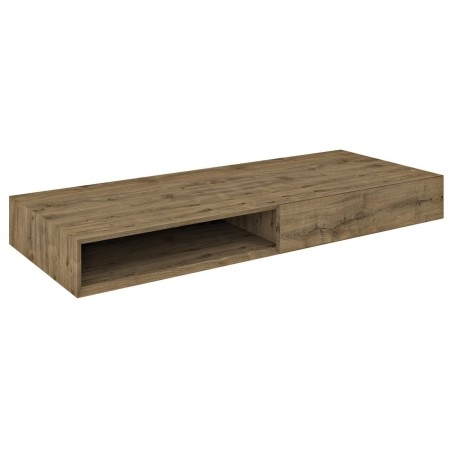 Meuble sous vasque MORIAN 120x14x48cm, chêne, à droite