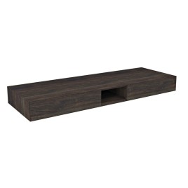 Meuble sous vasque MORIAN 140x14x48cm, chêne noir