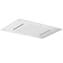 Douche 2x cascade, 700x380mm, acier inoxydable poli