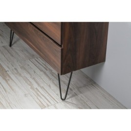ODETTA jambes de soutien h.265mm, acier peint, noir mat, 2 pc