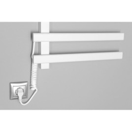 Radiateur de serviette électrique ELCOR 480x920x50 mm, 128 W, blanc mat
